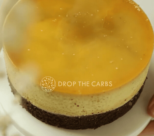 Keto chocolate flan cake